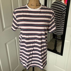 Blue, white, red striped men’s tshirt